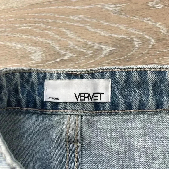 VERVET by Flying Monkey Rigid Button Up High Rise Denim Shorts - Picture 7 of 8